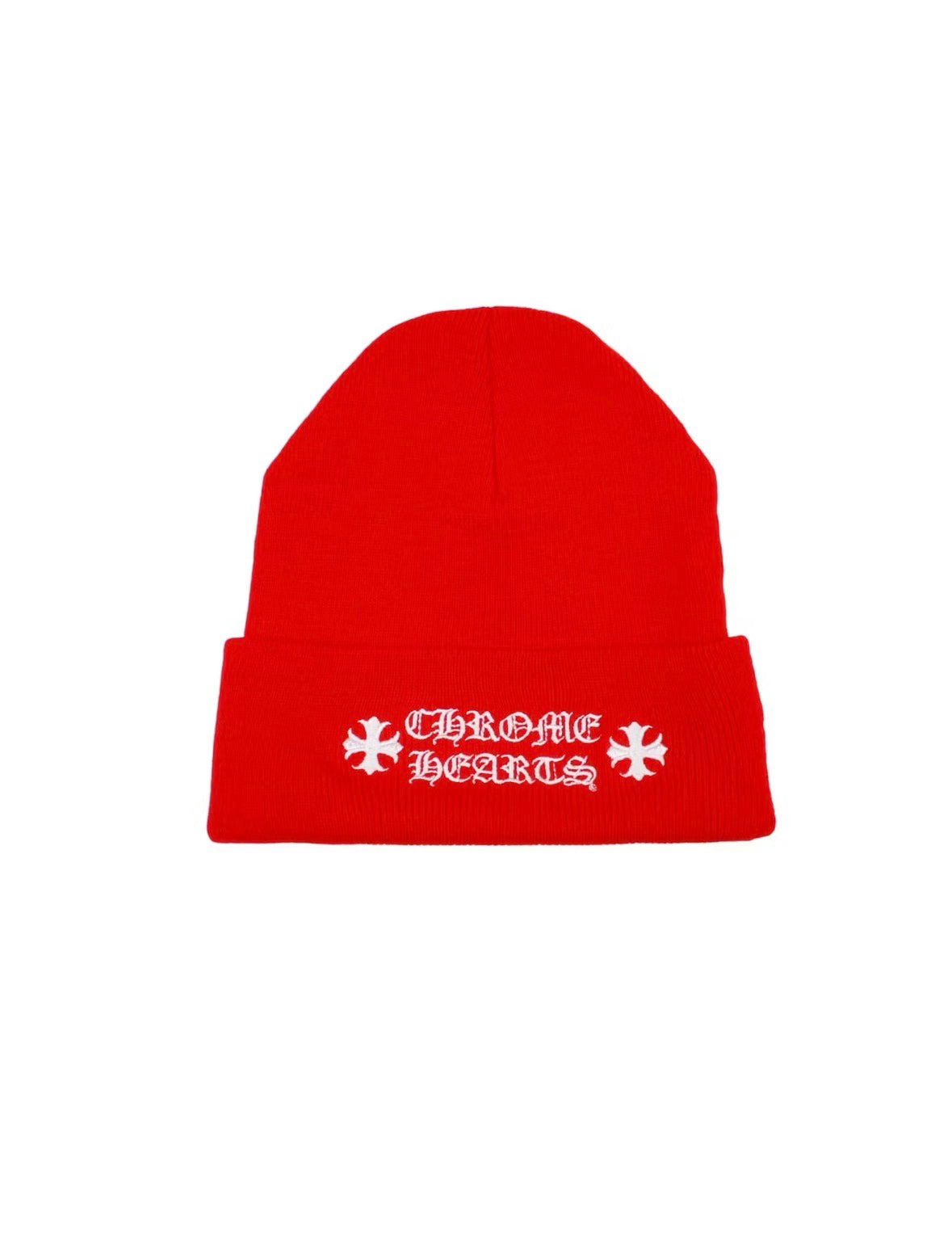 CHROME HEARTS LOGO BEANIE RED