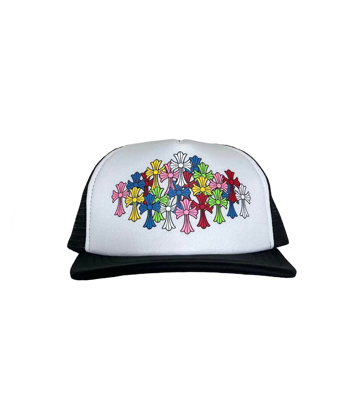 CHROME HEARTS MULTI COLOR CROSSES TRUCKER HAT