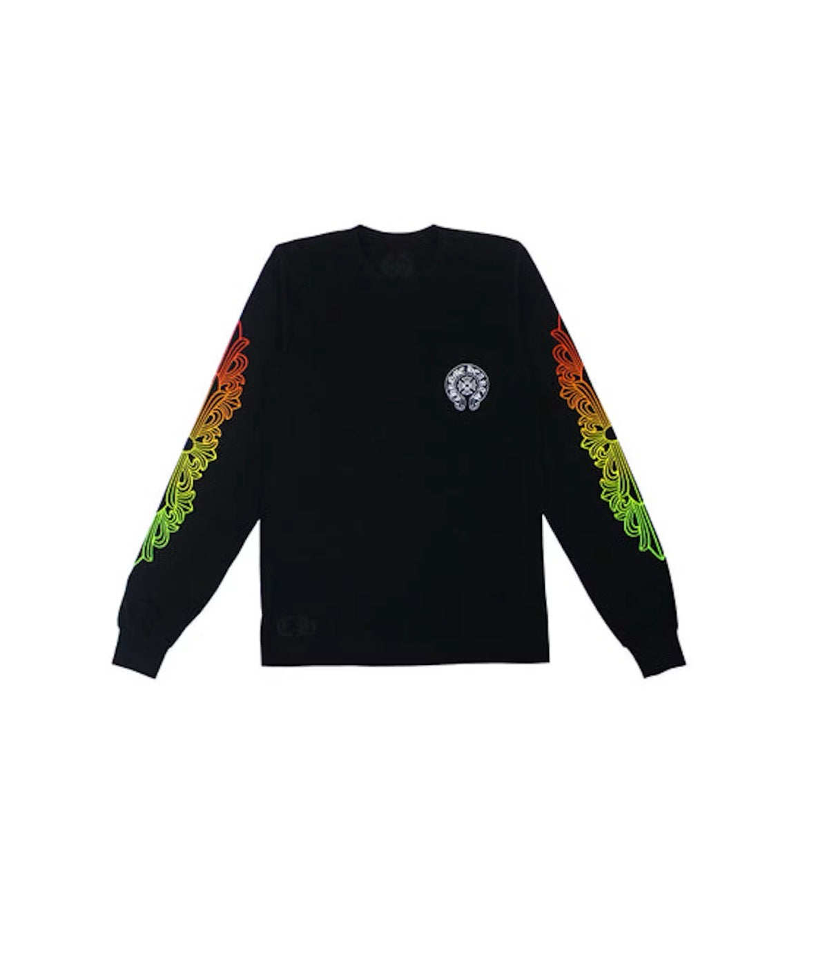 CHROME HEARTS FLORAL LONG SLEEVE GRADIENT BLACK