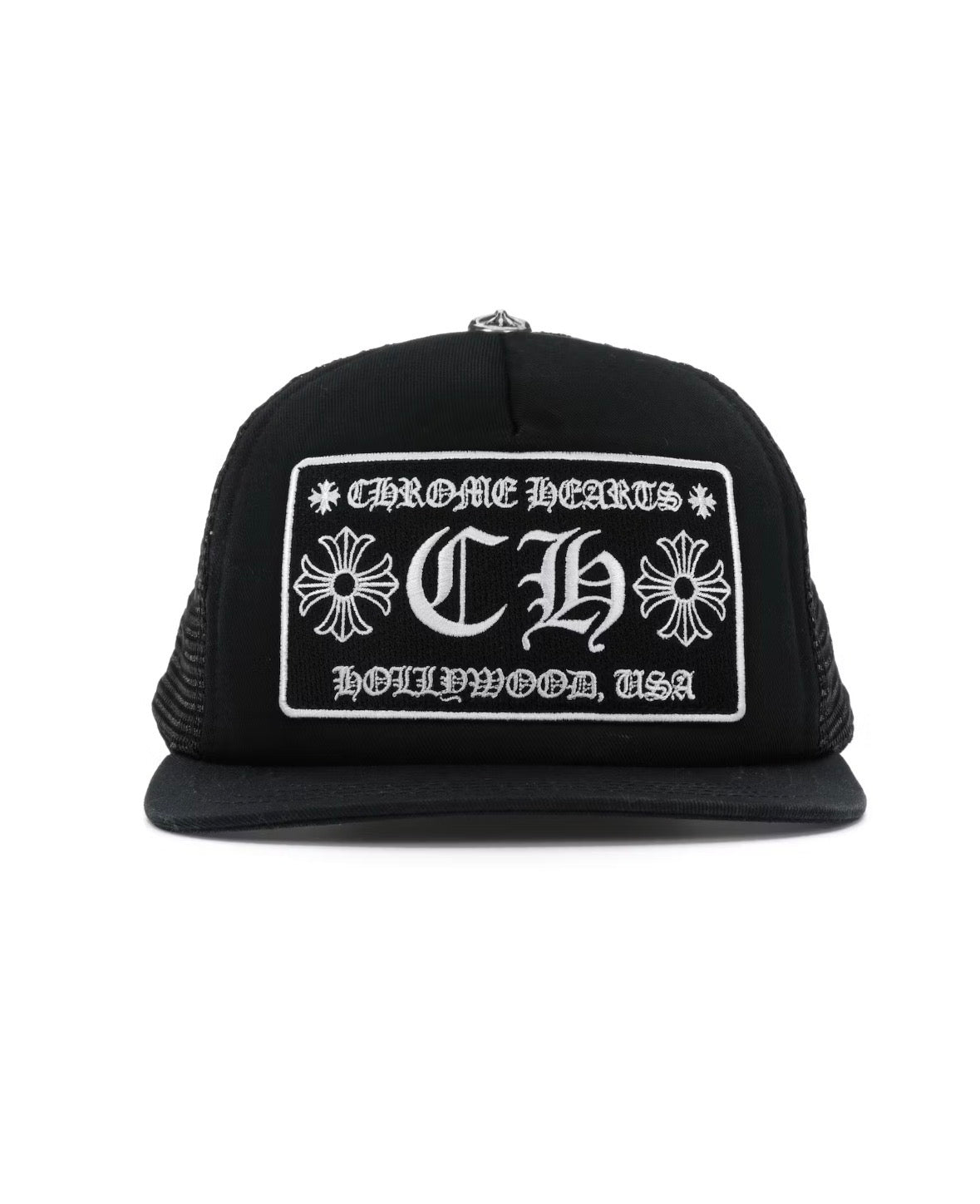 CHROME HEARTS CH HOLLYWOOD TRUCKER HAT BLACK