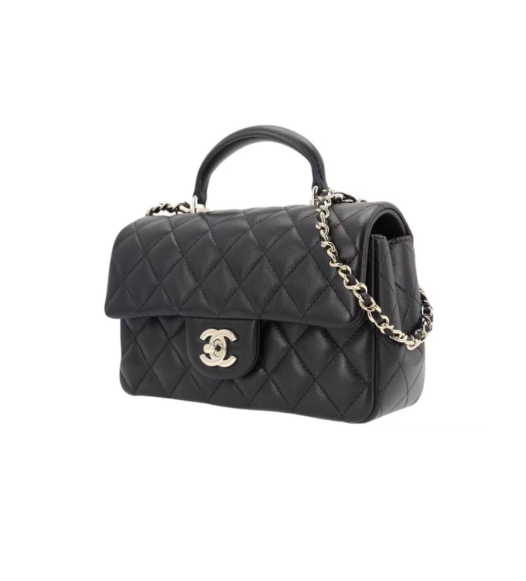 CHANEL MINI CLASSIC FLAP BAG WITH HANDLE