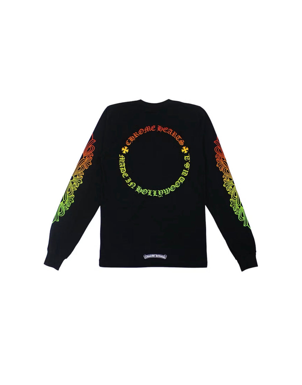 CHROME HEARTS FLORAL LONG SLEEVE GRADIENT BLACK