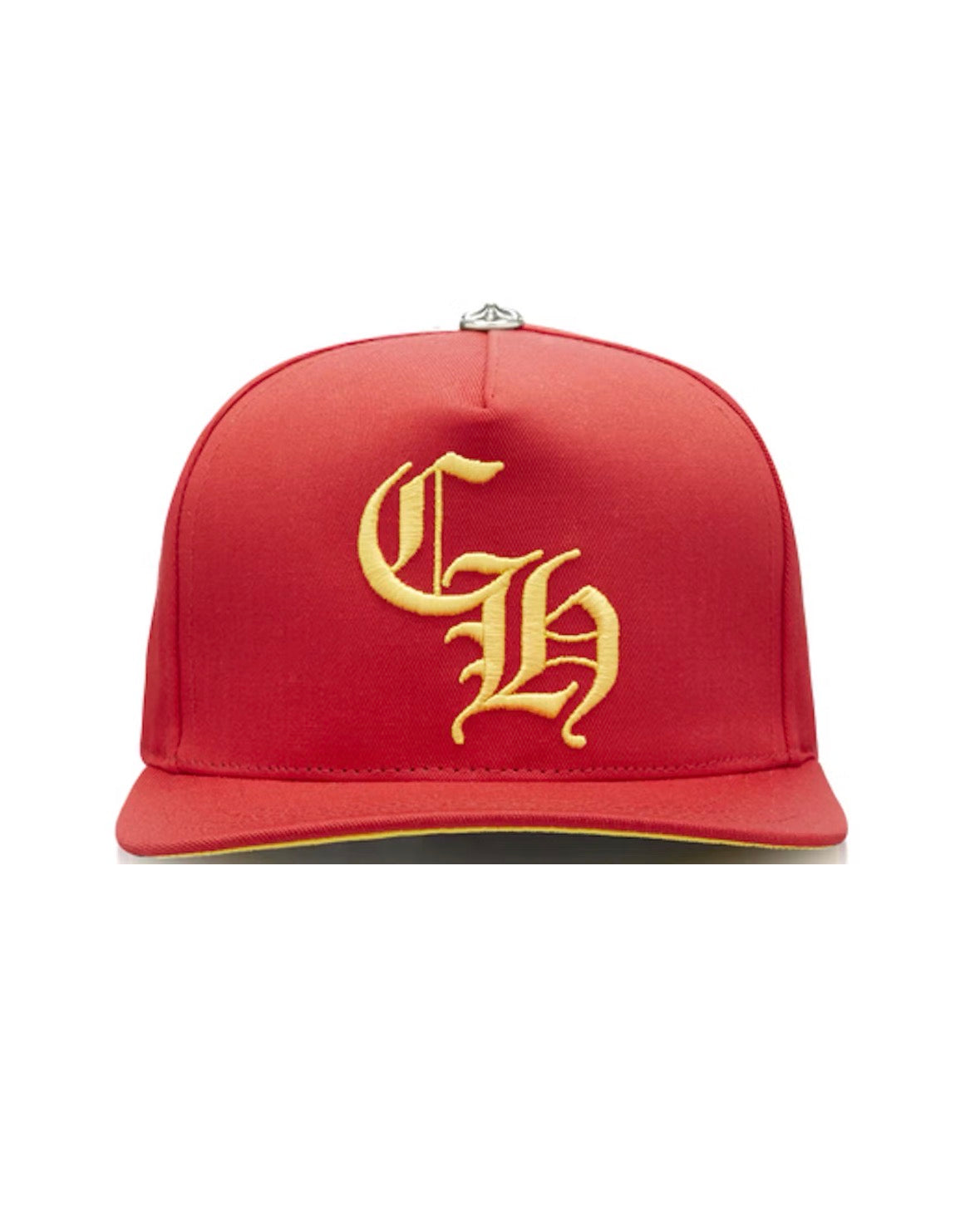 CHROME HEARTS CH SILVER BUTTON HAT RED/YELLOW
