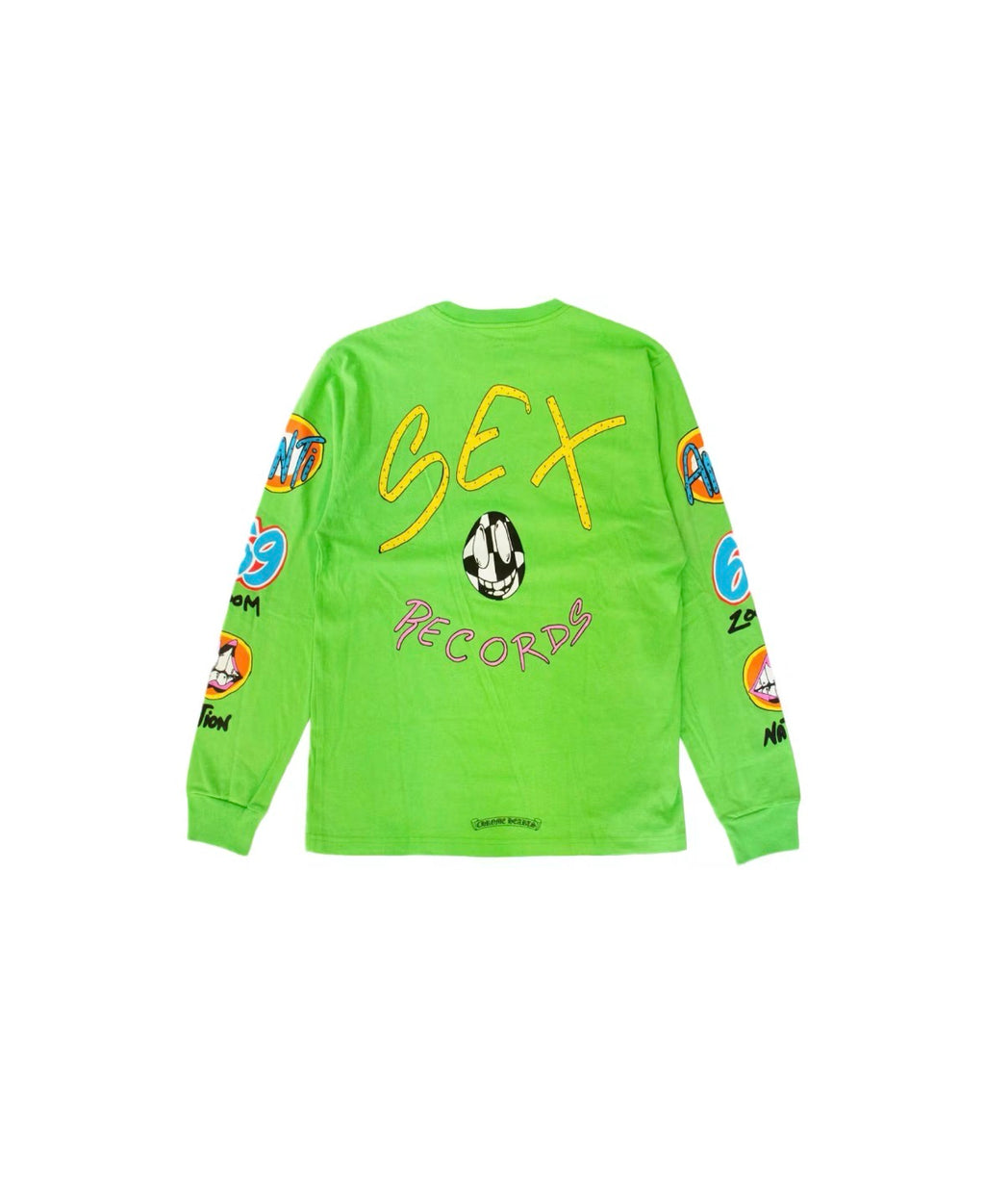 CHROME HEARTS MATTY BOY SEX RECORDS LONG SLEEVE T SHIRT CITRUS