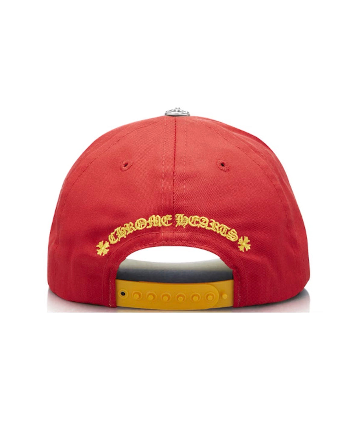 CHROME HEARTS CH SILVER BUTTON HAT RED/YELLOW