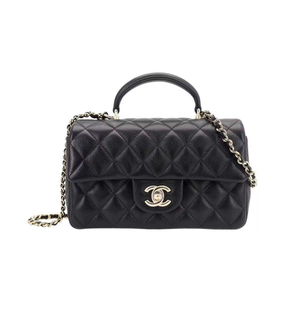 CHANEL MINI CLASSIC FLAP BAG WITH HANDLE