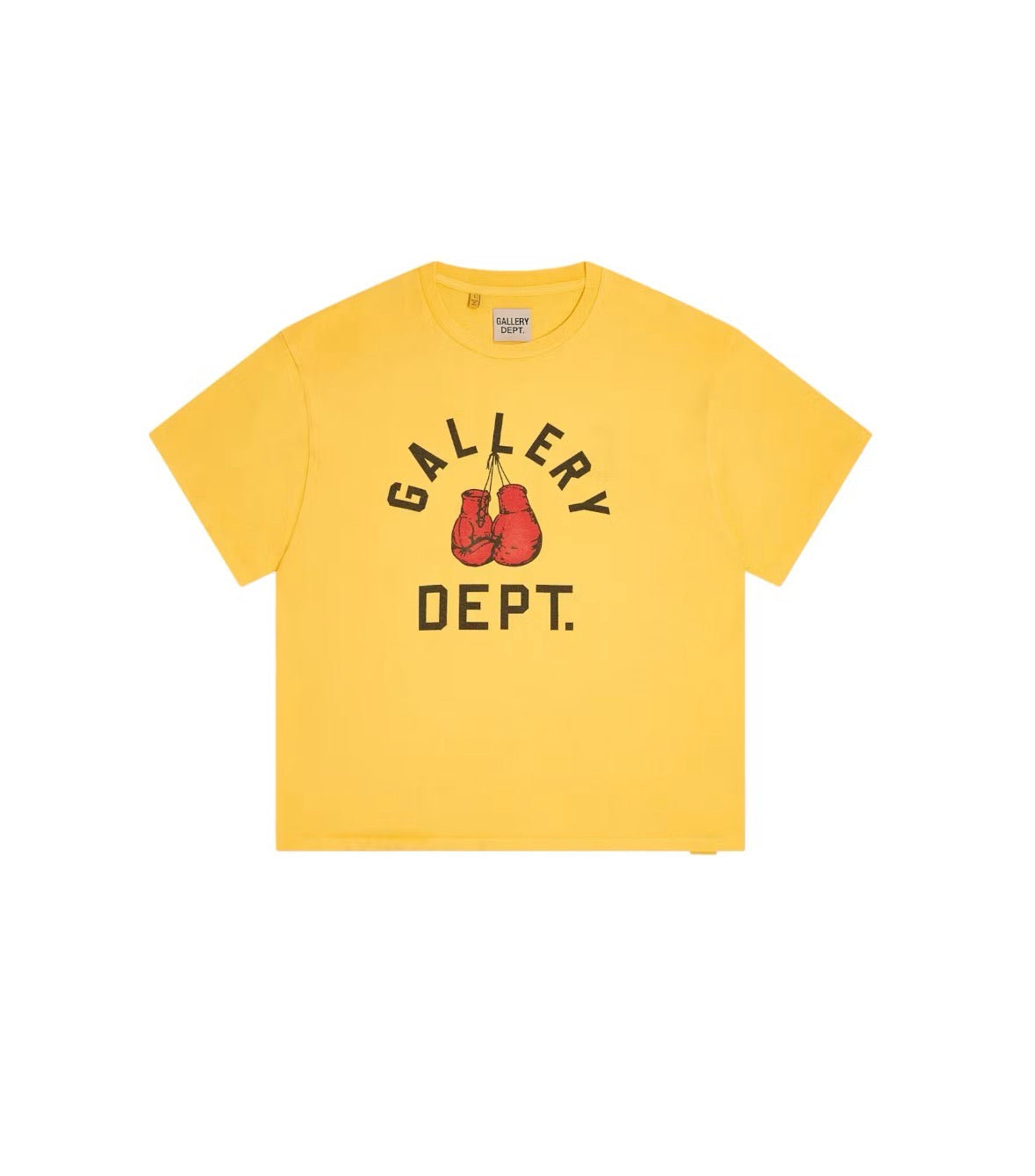 GALLERY DEPT BOXING MERCH T SHIRT GOLD YELLOW