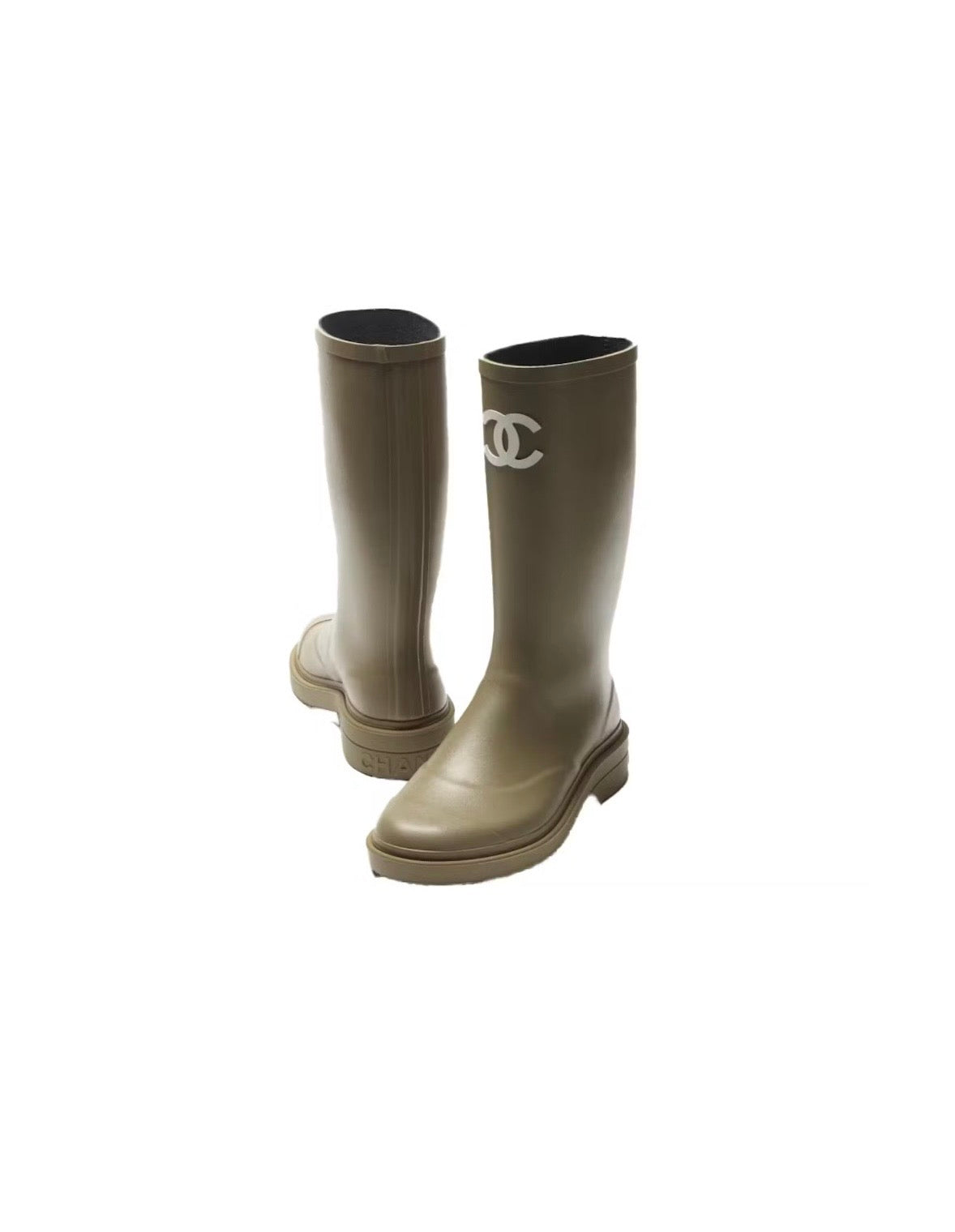 CHANEL RUBBER RAIN BOOTS