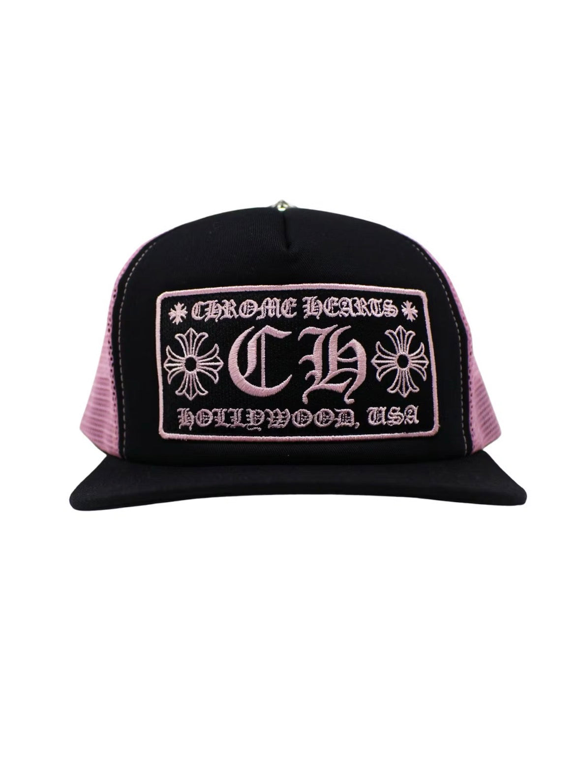 CHROME HEARTS CH TRUCKER HAT BLACK/PINK