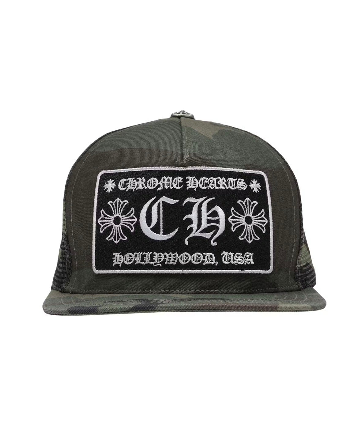 CHROME HEARTS CH HOLLYWOOD TRUCKER HAT CAMO